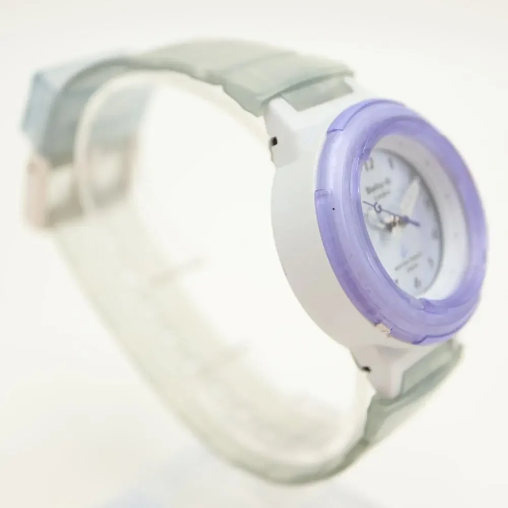 Casio Baby G Shock Purple Clear 36mm Analog Womens Watch BG-21 w New Battery